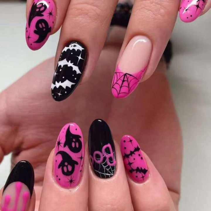 Artistic Abstract Press-On Nail Set Bowlift