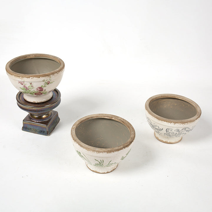 Floral Ceramic Planter Bowlift