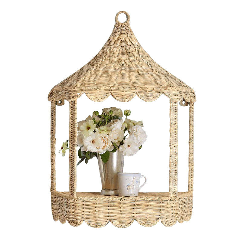 Playful Flower Plate Made of Wicker Bowlift