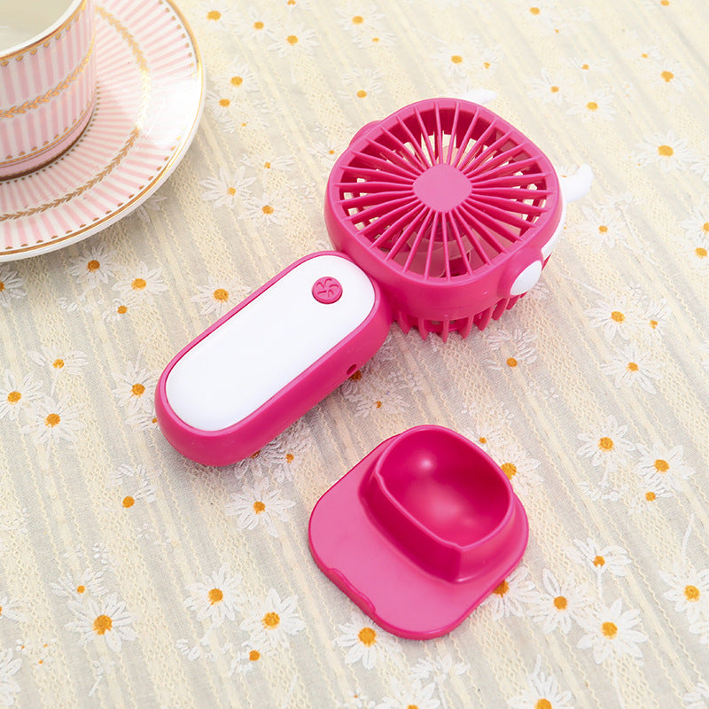 Women's Portable Mini Fan with Playful Design and Flexible Tilt Bowlift