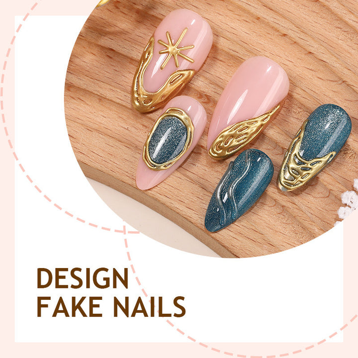 Artificial nail set with elegant 3D embellishments Bowlift