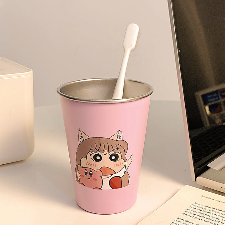 Stainless Steel Toothbrush Holder with Cute Cartoon Design Bowlift