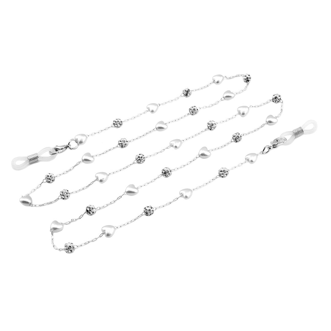 Elegant Crystal and Pearl Eyewear Chain Bowlift