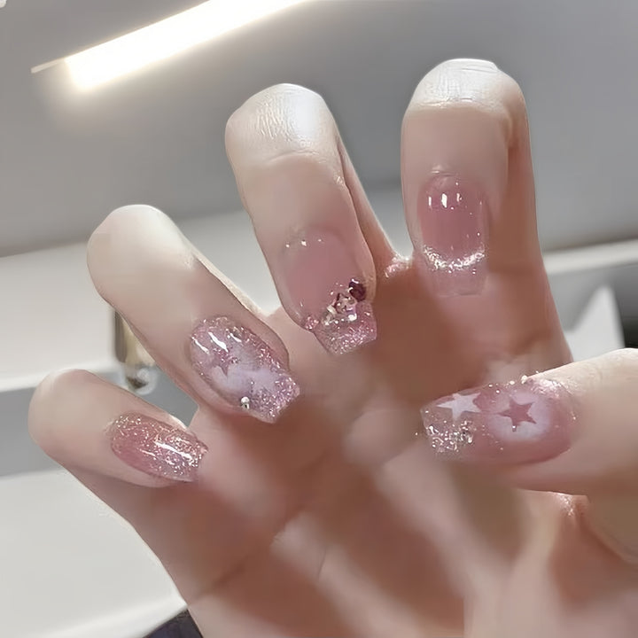 Artificial nail tips with flower pattern Bowlift