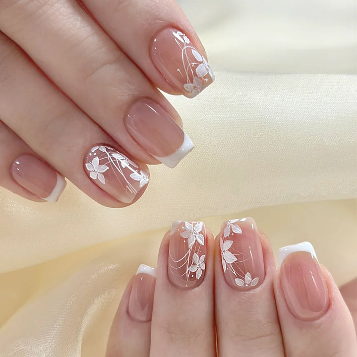 Ombre Press-On Nails with Glossy Finish Bowlift