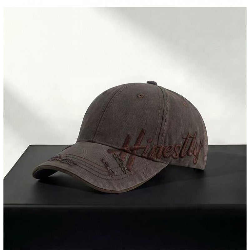 Women's Distressed Casual Graphic Baseball Cap Bowlift
