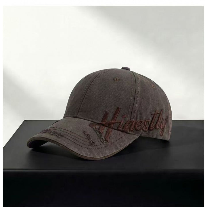 Women's Distressed Casual Graphic Baseball Cap Bowlift