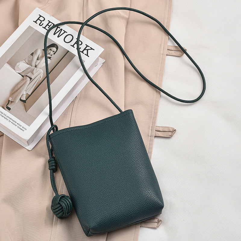 Crossbody Leather Mini Pouch Bowlift