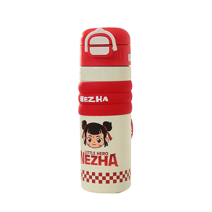 Women's Insulated Bottle with Playful Design and Practical Carry Handle Bowlift