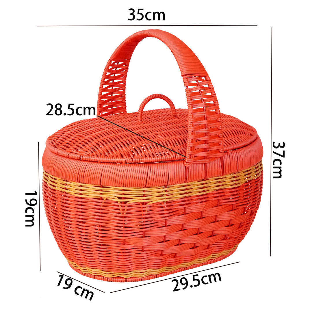Women's Decorative Basket with Lid Bowlift