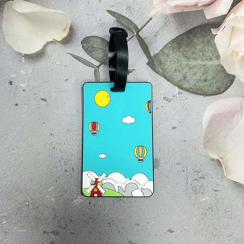 Whimsical Heart Balloon Luggage Tag Bowlift