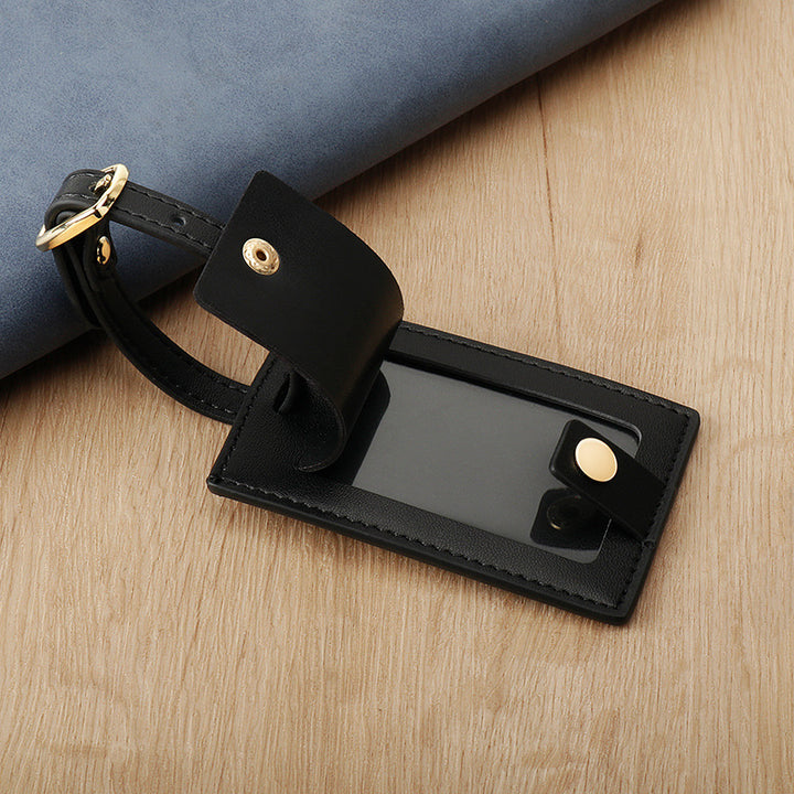 Premium Leather Luggage Tag Bowlift
