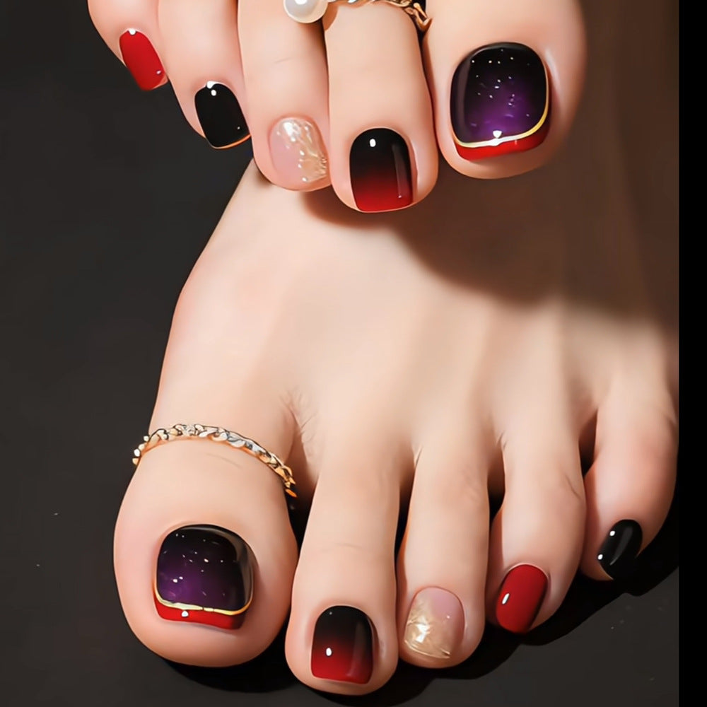 Artistic Ombre Press-On Toenails Bowlift