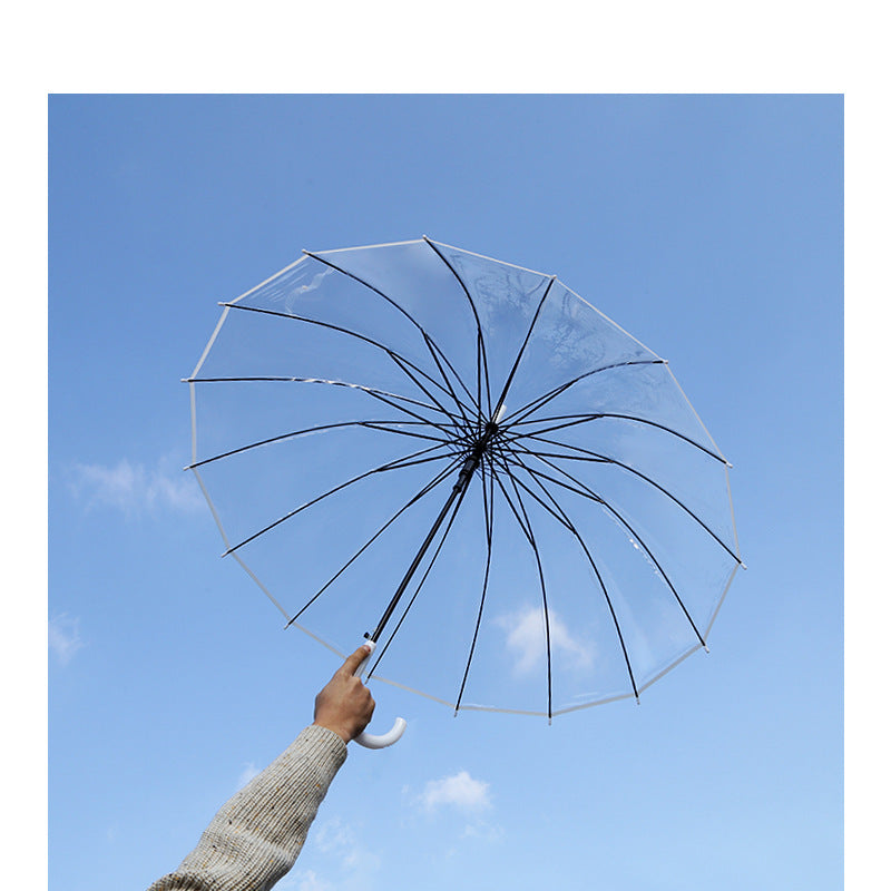 Ladies transparent rain umbrella Bowlift