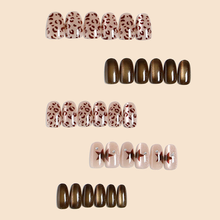 Artificial nails in modern animal print design Bowlift