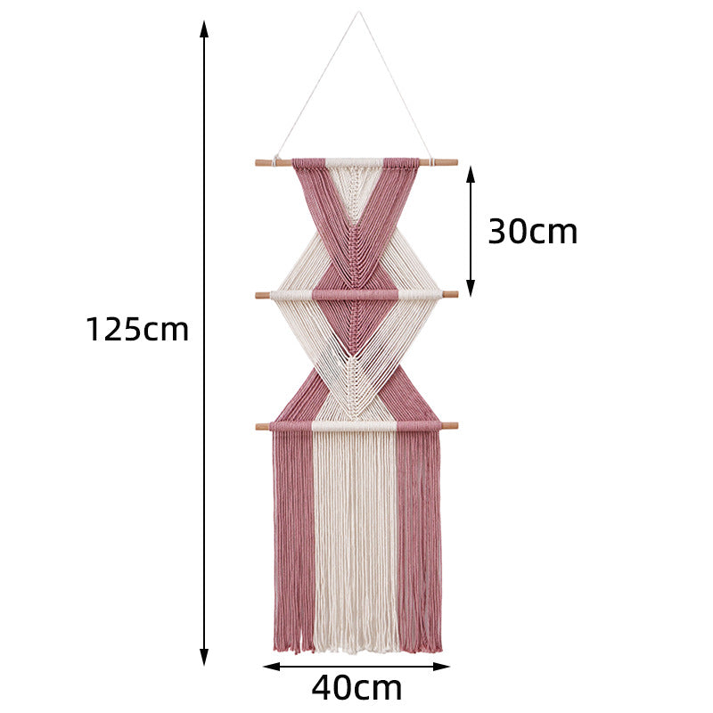 Macramé Wall Decor with Geometric Pattern Bowlift