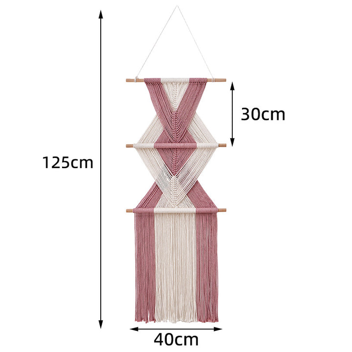 Macramé Wall Decor with Geometric Pattern Bowlift
