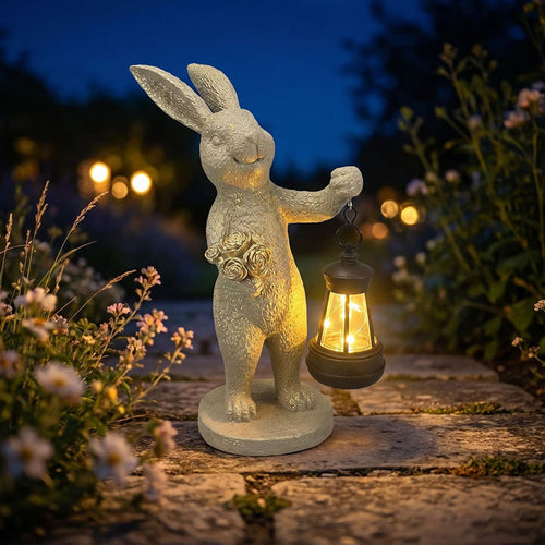 Ceramic Decorative Bunny Table Lantern Figurine Bowlift