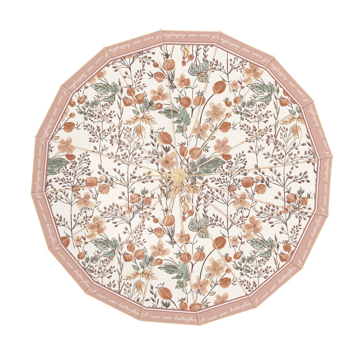 Women's elegant folding umbrella with floral design Bowlift