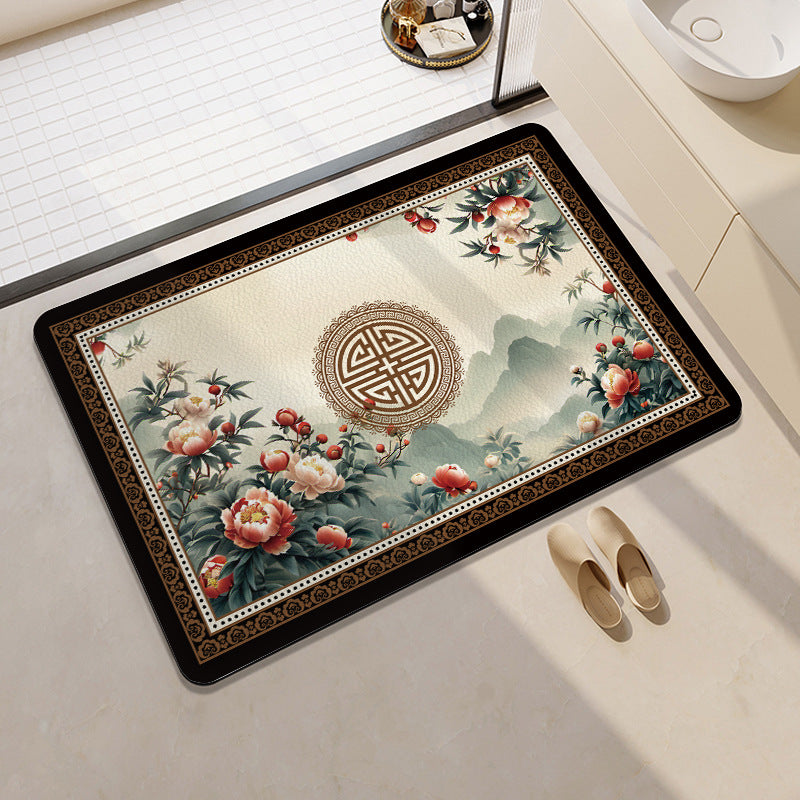 Playful Citrus-Themed Bath Mat Bowlift