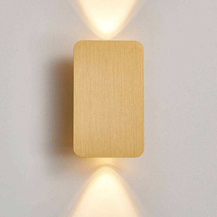 Modern rectangular LED wall sconce with dual up down beam and slim low-profile housing Bowlift