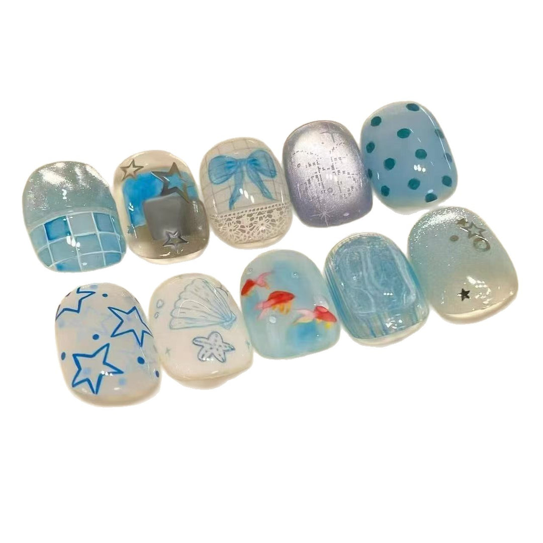 Cute Character Press-On Nail Art Set Bowlift