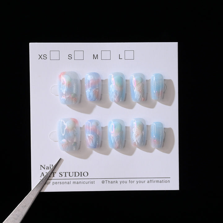 Elegant Press-On Nail Art Set Bowlift