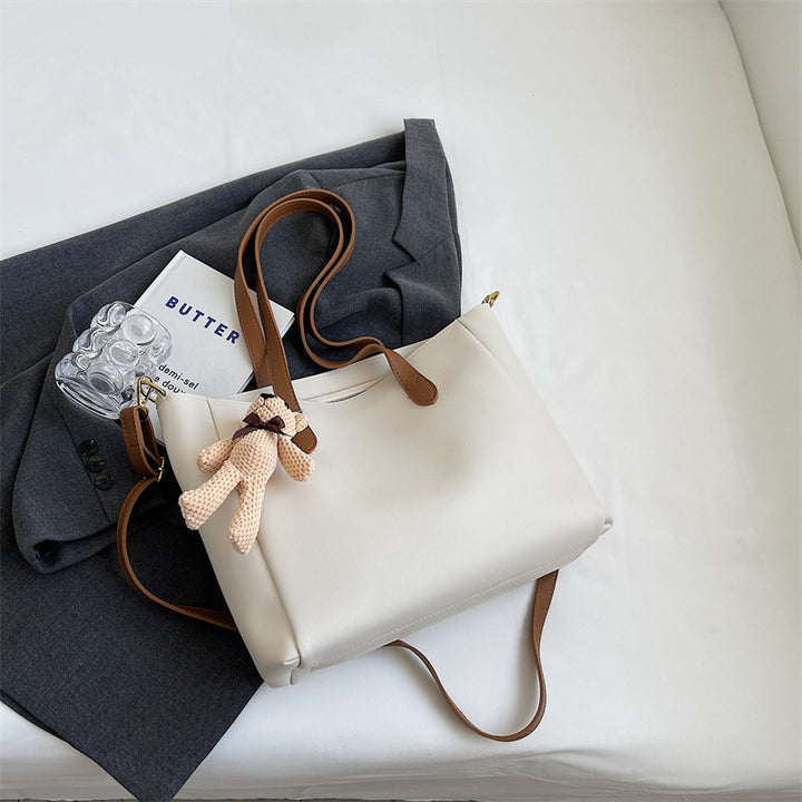 Spacious Soft Leather Tote Bag Bowlift