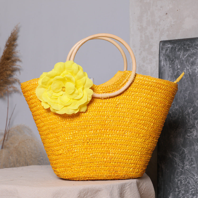 Handbag with Floral Accents Bowlift