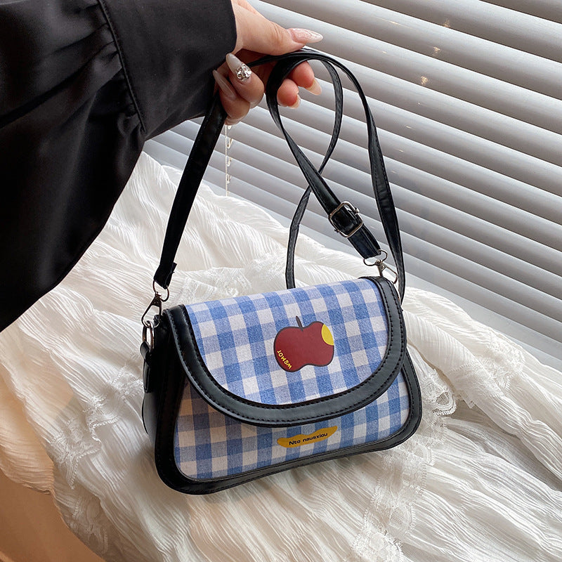 Playful Gingham Pattern Handbag Bowlift