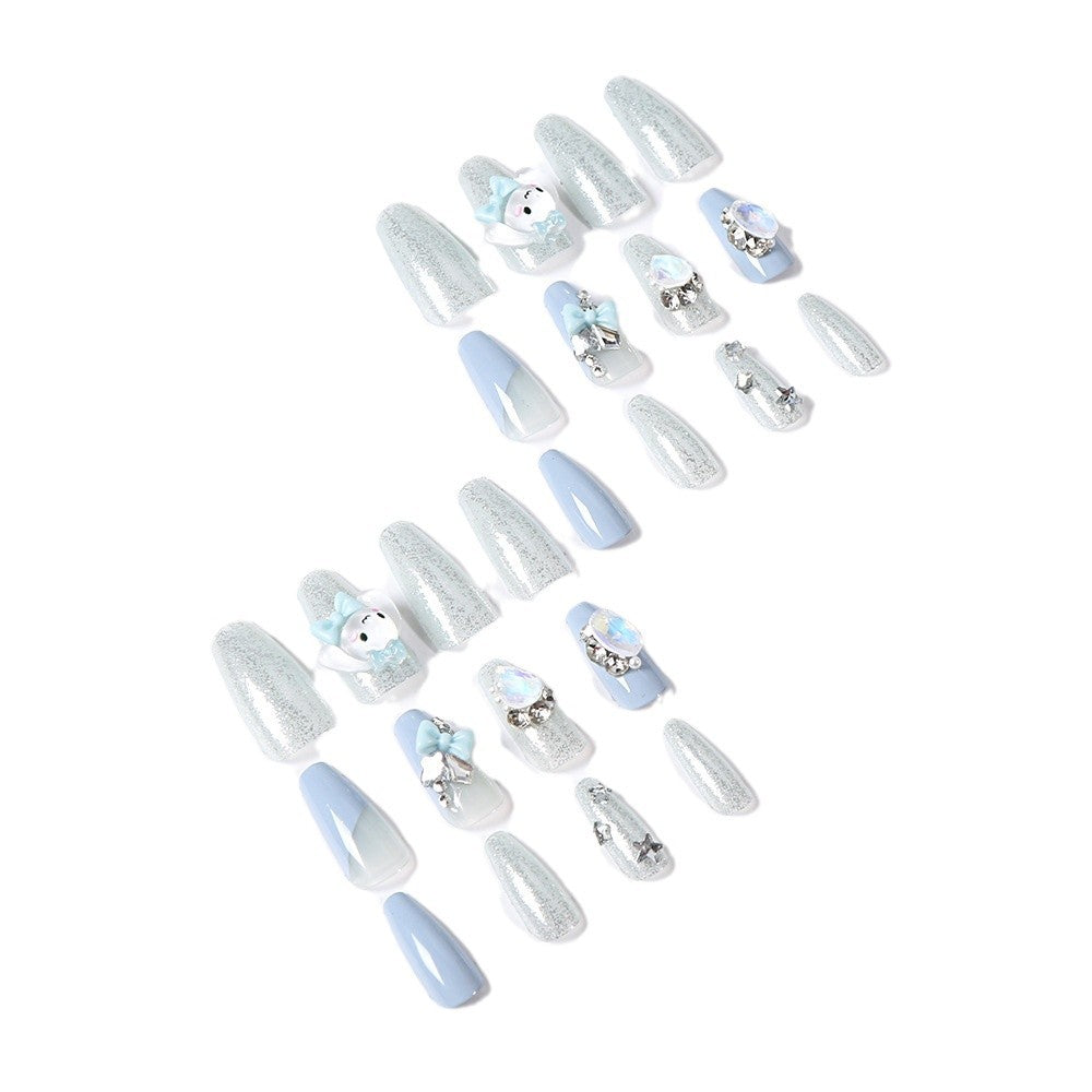 Decorative Cartoon-Themed Press-On Nail Set Bowlift