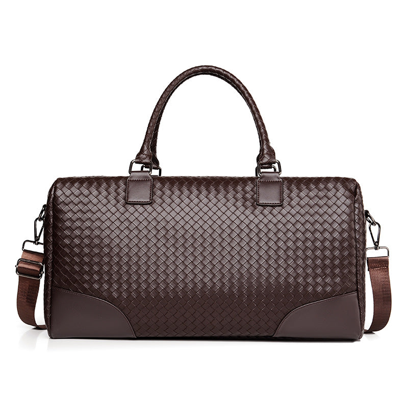 Woven Leather Travel Duffel Bowlift