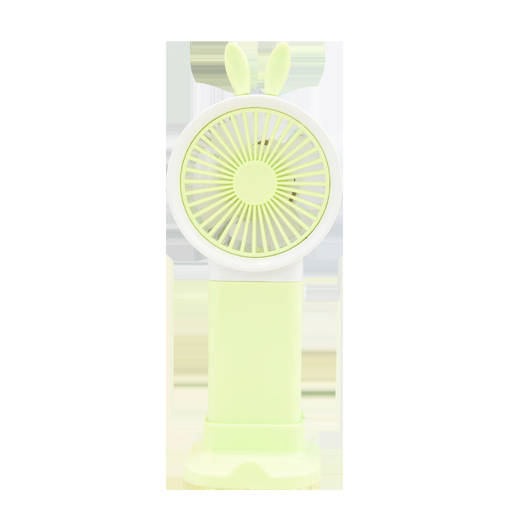 Unisex Cute Bunny-Themed Rechargeable Handheld Fan Bowlift