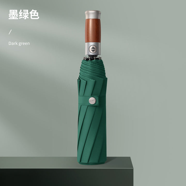Women Folding Umbrella with Ergonomic Handle Bowlift