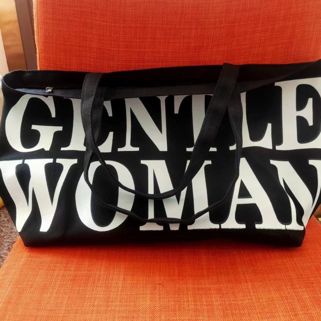 Fashionable cotton bag with striking lettering Bowlift