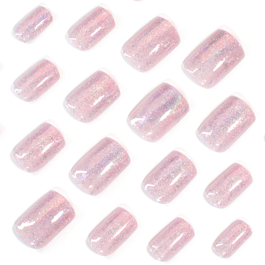 Elegant Nail Art with Glitter and Ombre Effect Bowlift