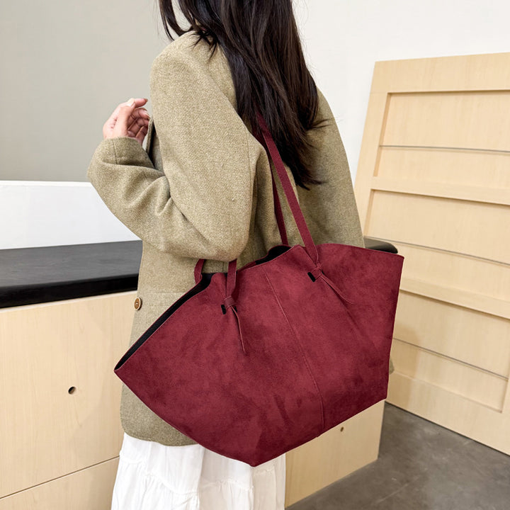 Suede Oversized Tote Bag Bowlift