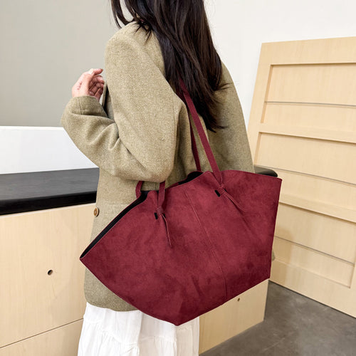 Suede Oversized Tote Bag Bowlift