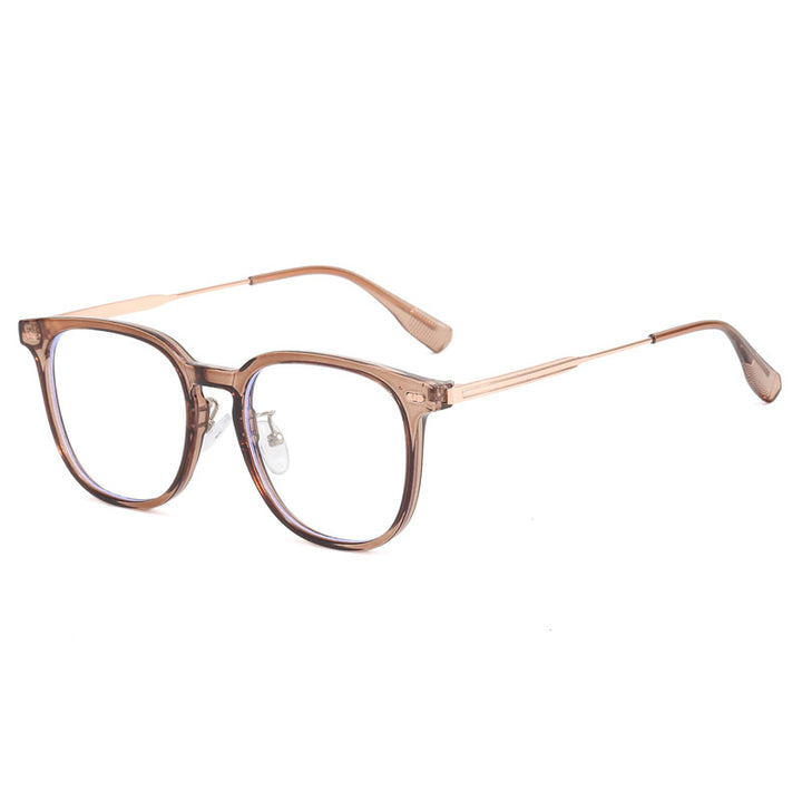 Women's clear rectangular glasses with delicate metal frame Bowlift