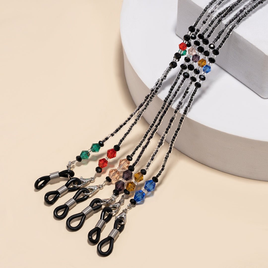 Elegant Purple Beaded Eyewear Chain Bowlift