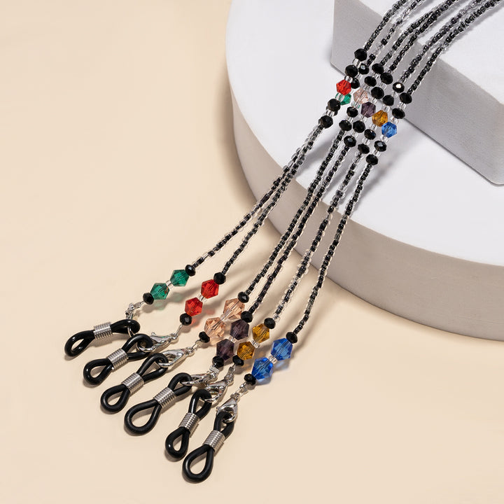 Elegant Purple Beaded Eyewear Chain Bowlift
