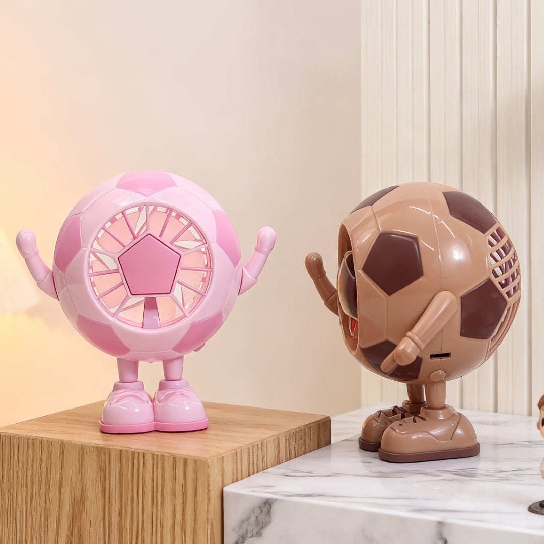 Ladies portable USB mini fan in creative soccer design Bowlift