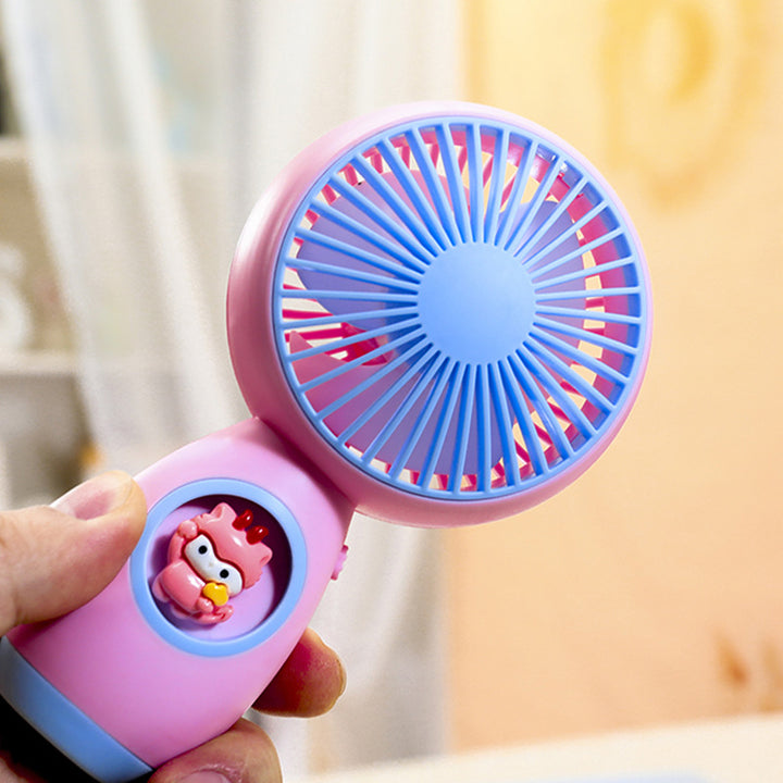 Women's Portable Mini Hand Fan with Playful Animal Design Bowlift