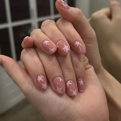 Starry Design Press-On Nail Set Bowlift