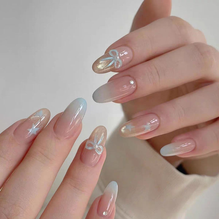 Glossy Square Tip Press-On Nail Set Bowlift