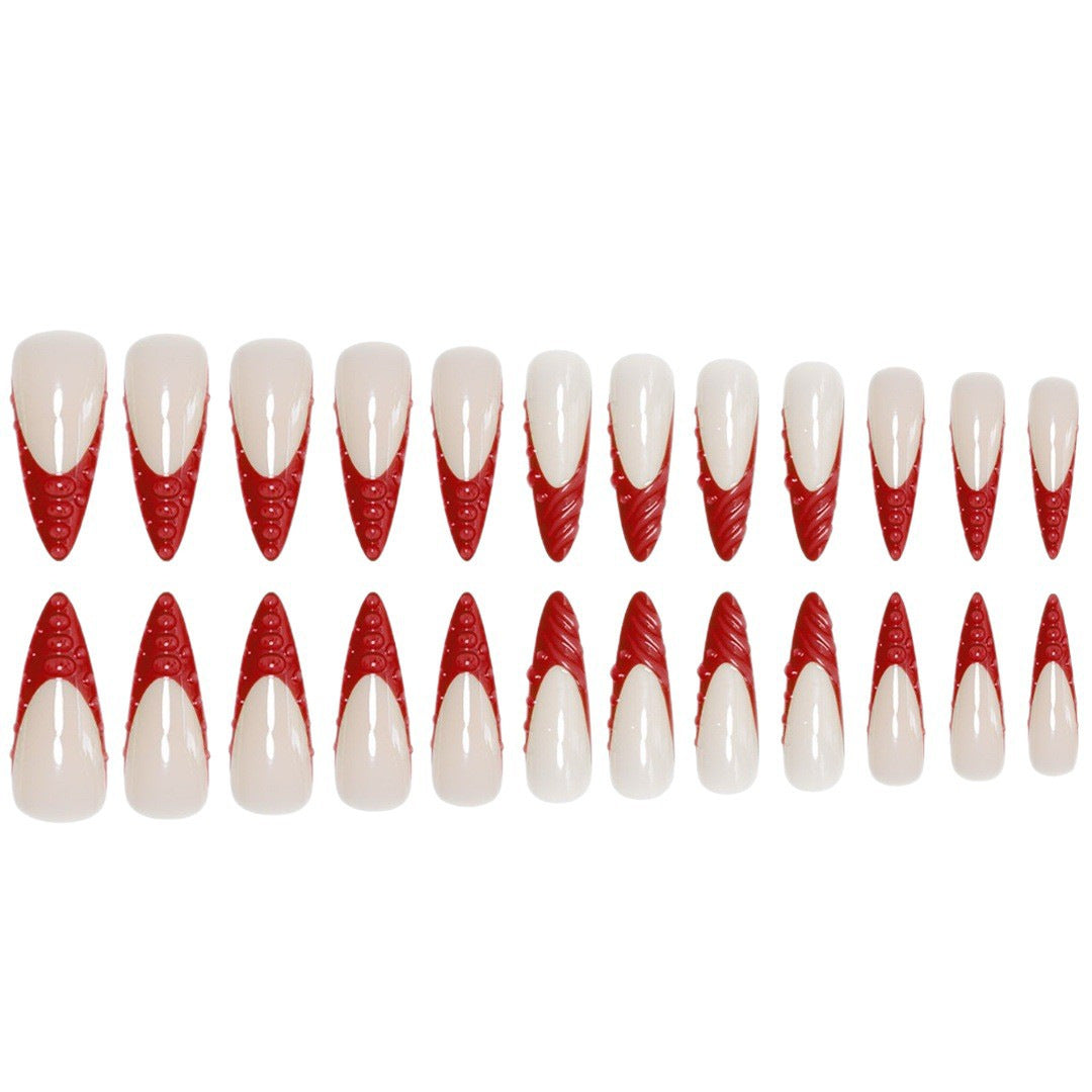 Glamorous Stiletto Nail Extensions Bowlift
