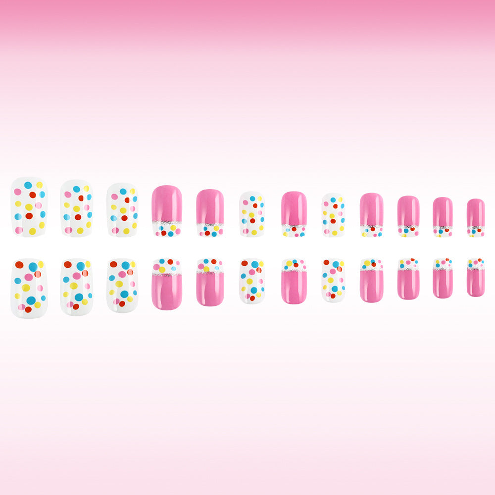 Decorative Dot Pattern Press-On Nails Bowlift