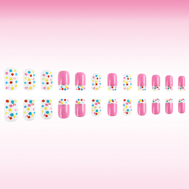 Decorative Dot Pattern Press-On Nails Bowlift