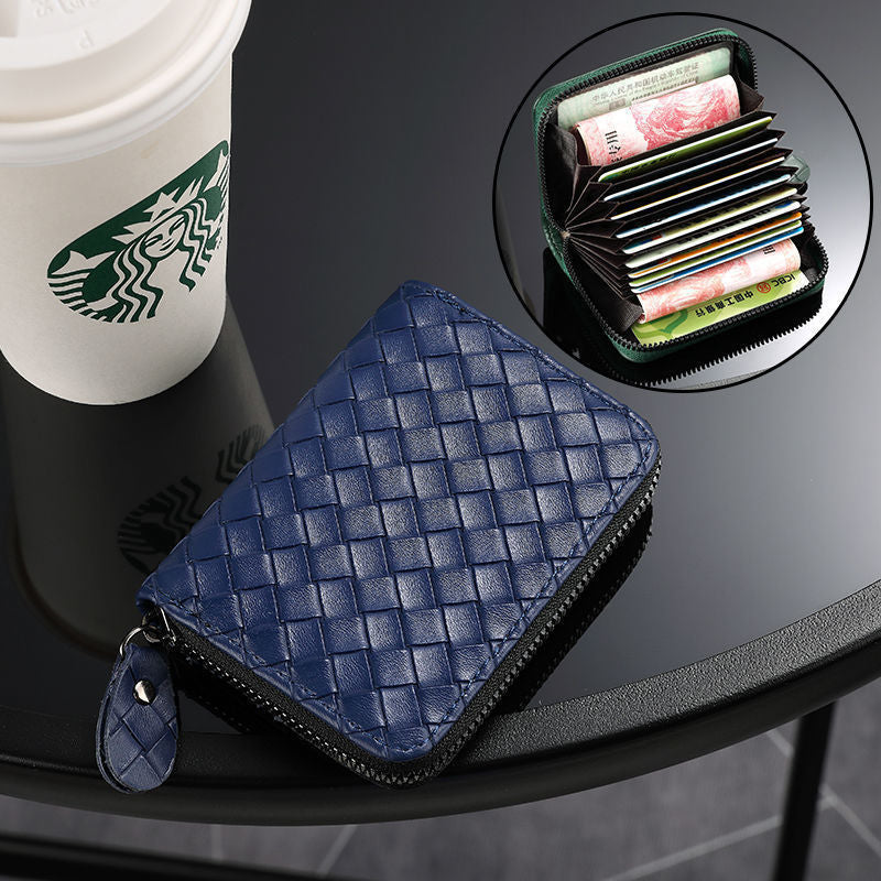 Compact Woven Zippered Card Holder Bowlift