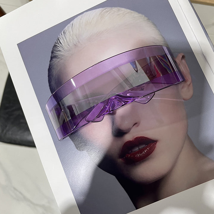 Women futuristic visor-like sunglasses Bowlift